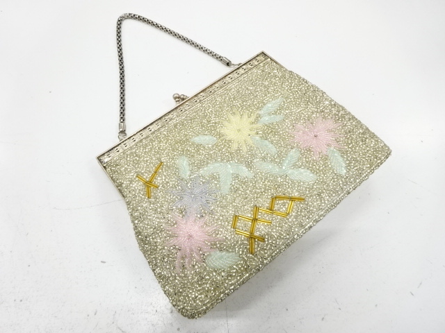 アンティーク　ビーズハンドバッグ